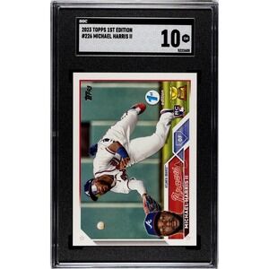2023 TOPPS 1ST EDITION #226 MICHAEL HARRIS II SGC 10 GEM (RC)